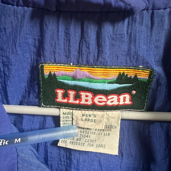 Men’s L.L. Bean Vintage Lined Windbreaker Shell Jacket Large - Picture 3 of 11